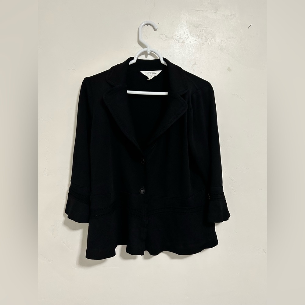 Misook black‎ blazer size medium - Picture 3 of 8